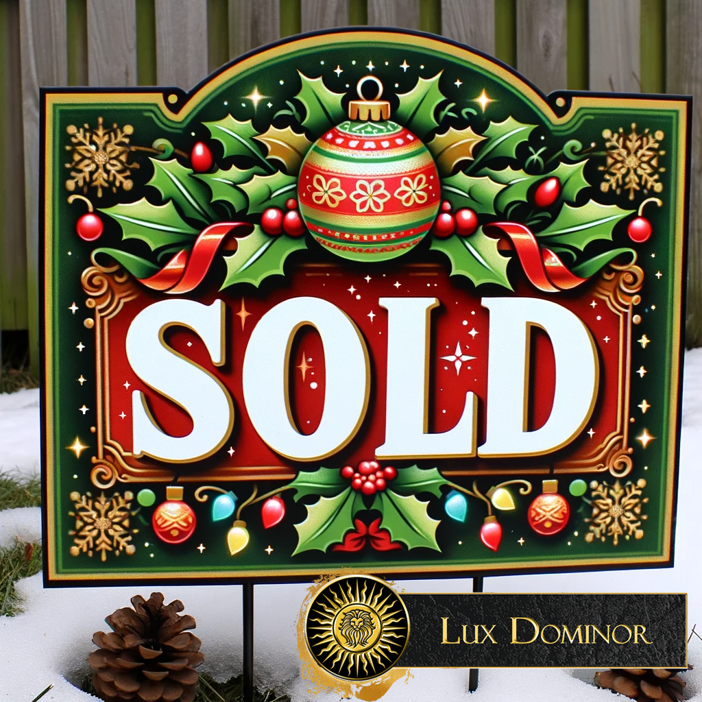 House Buyers Christmas Sold Sign In Houston Texas